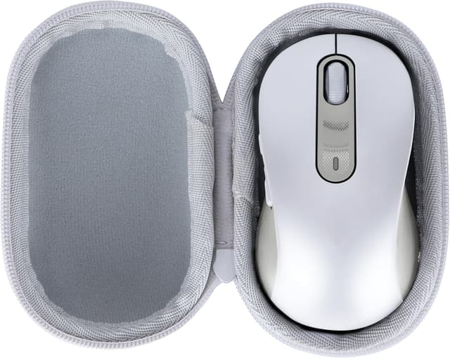 Detalle de Lebakort Hart Schutz Hülle Etui Tasche für Logitech Signature M650 L Maus (Off White)