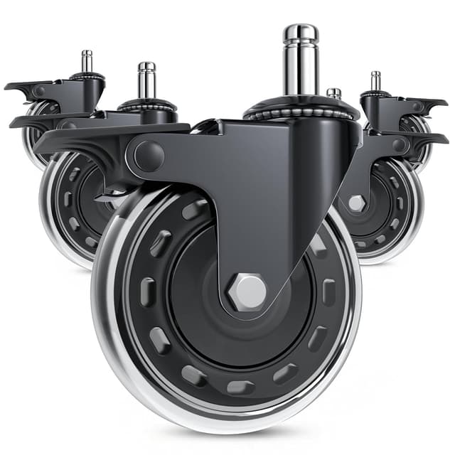 Thumbnail 6 de COSYLAND 5 roulettes de chaise de bureau 10 x 22 mm, silencieuses et pivotantes 360°