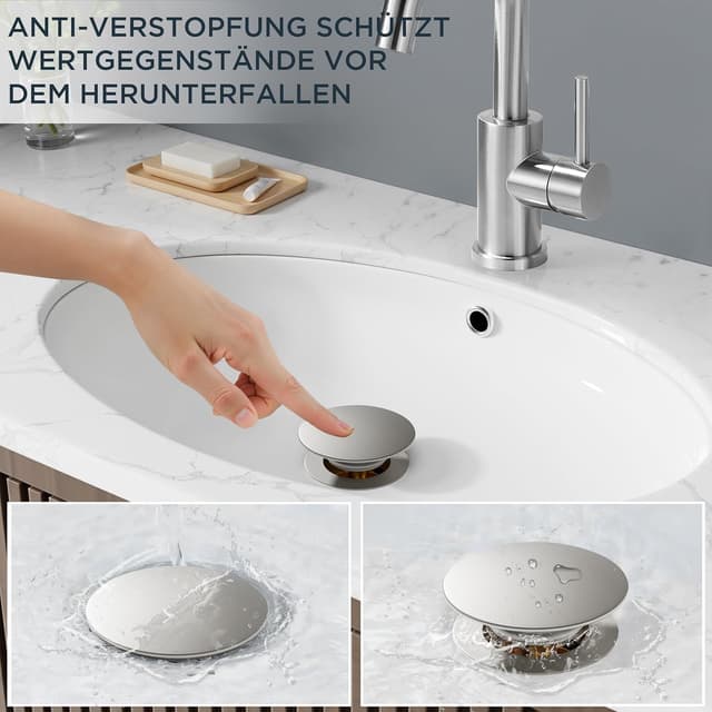 Detalle 2 de FORIOUS Wasserhahn Bad mit 360° Drehung