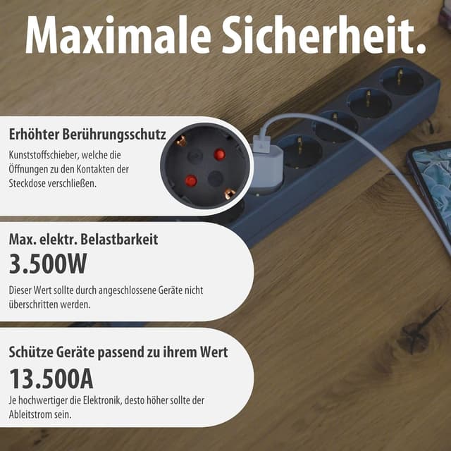 Thumbnail 4 de Brennenstuhl Eco-Line regleta 6 tomas antracita 🔌