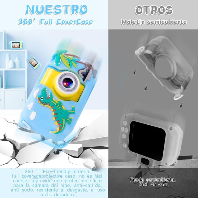 Detalle 2 de ARNSSIEN Cámara Infantil con Lente 180° y Pantalla IPS 📸