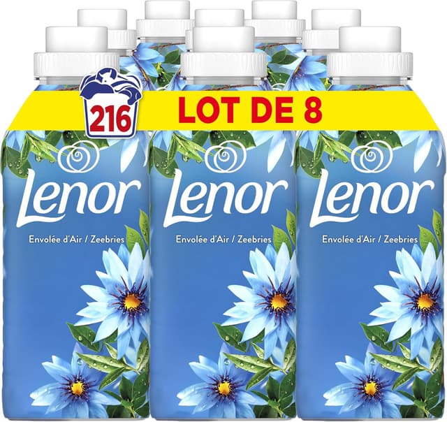Detalle de Lenor Adoucissant Lenor 216 lavages Parfum Envolée d’Air – 24h de fraîcheur relaxante