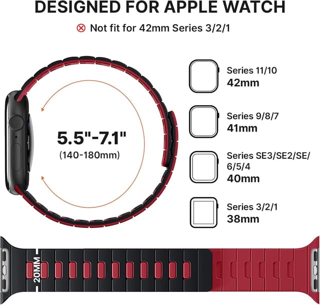 Detalle 1 de Bandletic double magnetic Apple Watch strap 49mm
