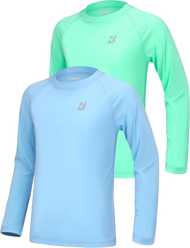 Detalle de Roadbox Boys Rash Guard Swim Shirt (UPF 50+), Long Sleeve Kids UV Swim Top