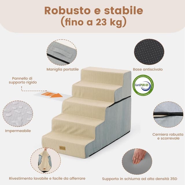 Detalle de Gardner Pet Scala per cani piccola 5 gradini