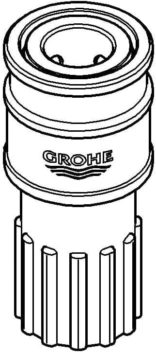 Detalle 2 de GROHE 46315000 Attacco a scatto in cromo (ricambio originale)