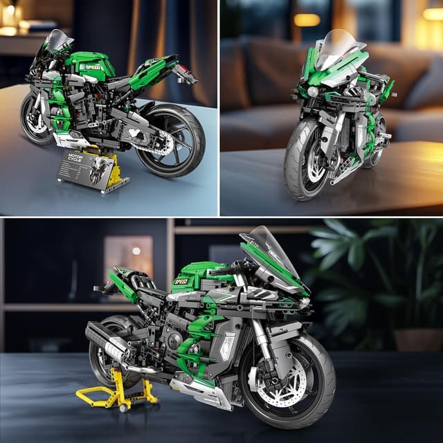 Detalle de Reobrix H2 SX SE en briques 1:5 (plus de 2088 pièces) – maquette de moto réaliste pour adultes et ados