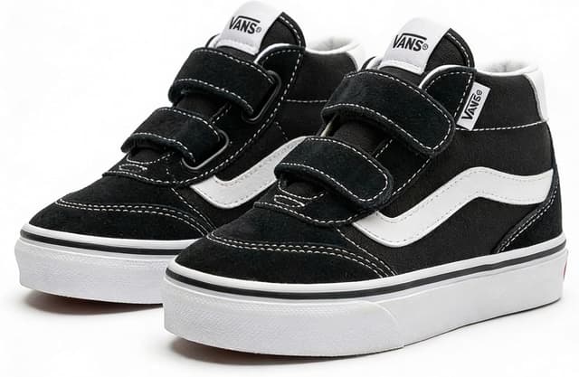 Detalle 2 de Vans Brooklyn Mid V sneaker unisex bambino Nero/Bianco