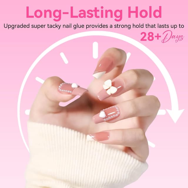 Detalle 2 de MAKARTT Extra Strong Nail Glue with Brush (5 x 7ml) – Quick-dry adhesive for acrylic nails, tips & repairs