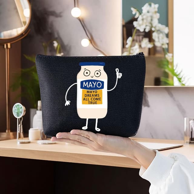 Detalle de Mayonnaise Makeup Bag Mayo Lover Gifts waterproof zipper pouch (Mayo UK)
