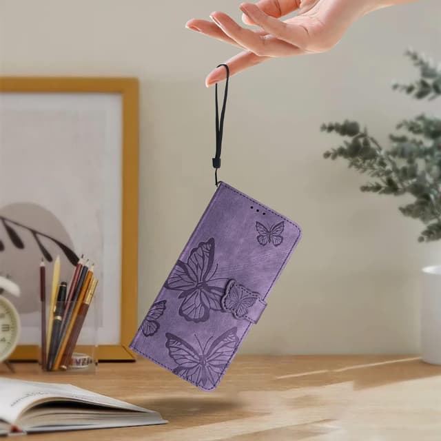 Detalle 1 de CXTcase Handyhülle für Xiaomi 17 – PU-Leder Klapphülle mit Kartenfächern & Standfunktion, Lila