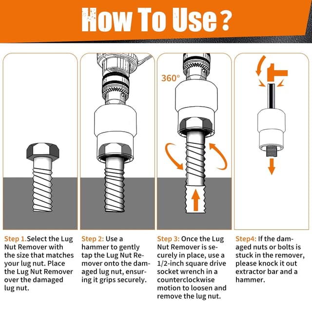 Detalle de GIREORAN Wheel Lock Removal Kit 10-Piece