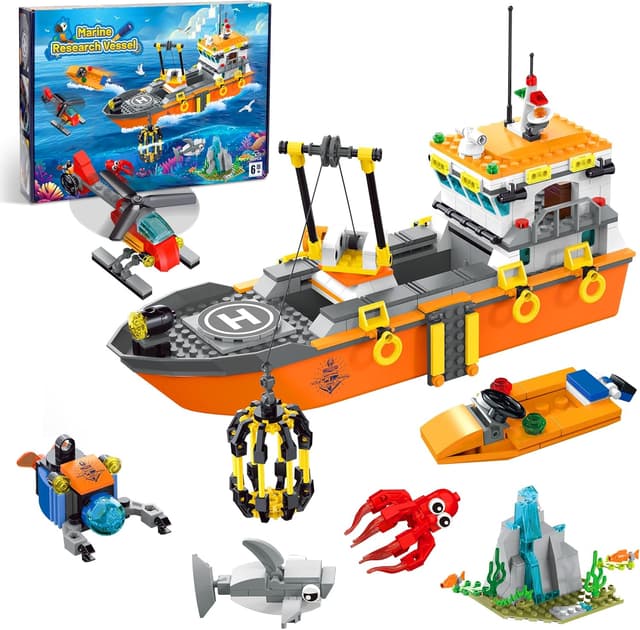 Detalle de AKWME City Ocean Explorer Ship Building Set