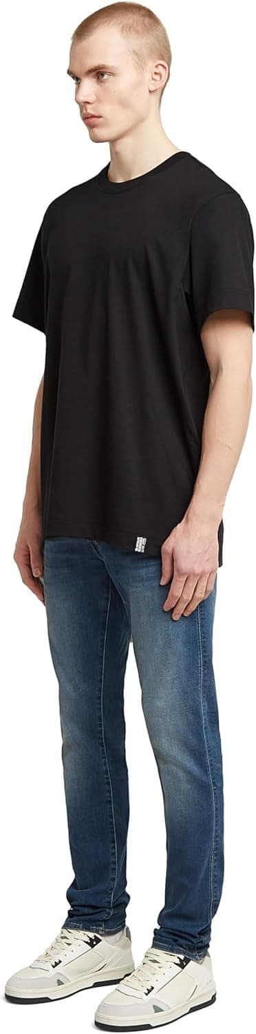 Detalle de G-Star Herren 3301 Slim Jeans mit Knopfverschluss – schmale Passform