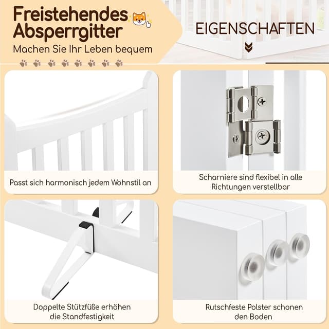 Detalle 2 de Yaheetech Absperrgitter Hund, 90,5 x 151,5 cm