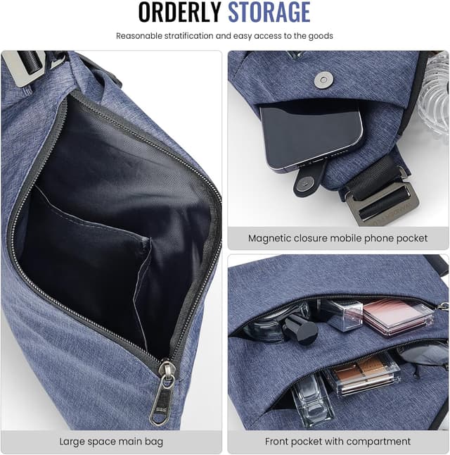 Detalle de WANDER PLUS® Anti Theft Crossbody Bag (Anti-theft Travel, Sport, Work)