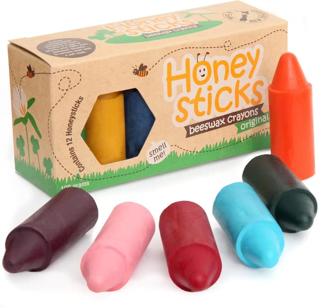 Detalle de Honeysticks 100% Pure Beeswax Crayons (12 Pack) 🎨