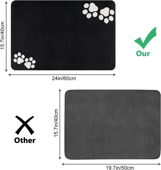 Thumbnail 5 de YOKUPOTAC Absorbent Dog Bowl Mat 60 x 40 cm