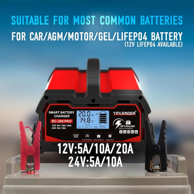 Thumbnail 3 de Cargador 20A 12V/24V inteligente para coche 📟