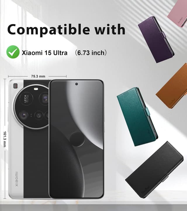 Thumbnail 1 de Yunubeyii Hülle Xiaomi 15 Ultra RFID Blocker Grün