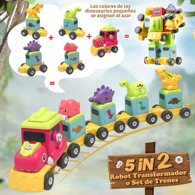 Thumbnail 2 de TOYABI Dinosaurios 5 en 2 Coche transformable