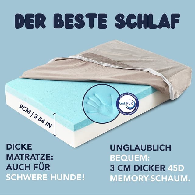 Thumbnail 2 de ZENAPOKI Hundebett XL orthopädisch 110x70x9cm