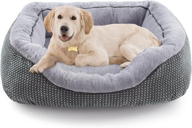 Detalle de INVENHO Medium Dog Bed (30"x24"x9") — Washable Orthopedic Rectangle Pet Bed with Anti-Slip Bottom