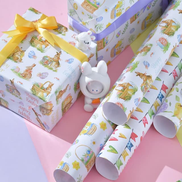 Thumbnail 4 de HBell Easter Wrapping Paper 8 Sheets