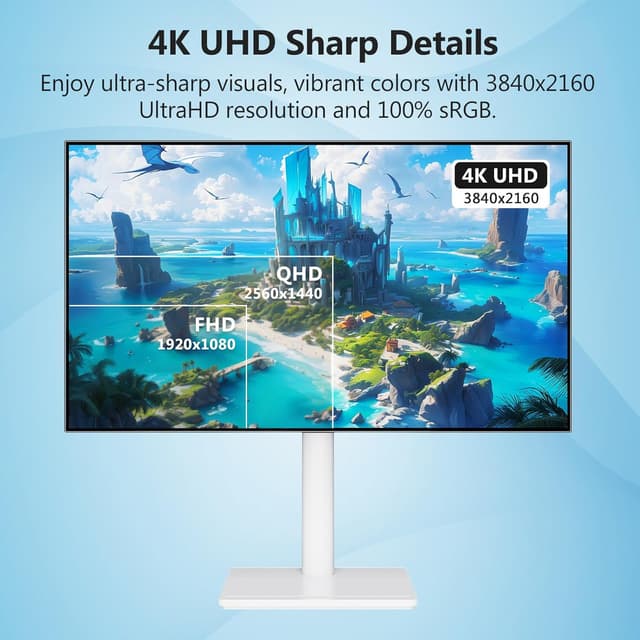Detalle de Z-Edge AGEX Ecran 4K UHD 27 pouces IPS FreeSync réglable (blanc)