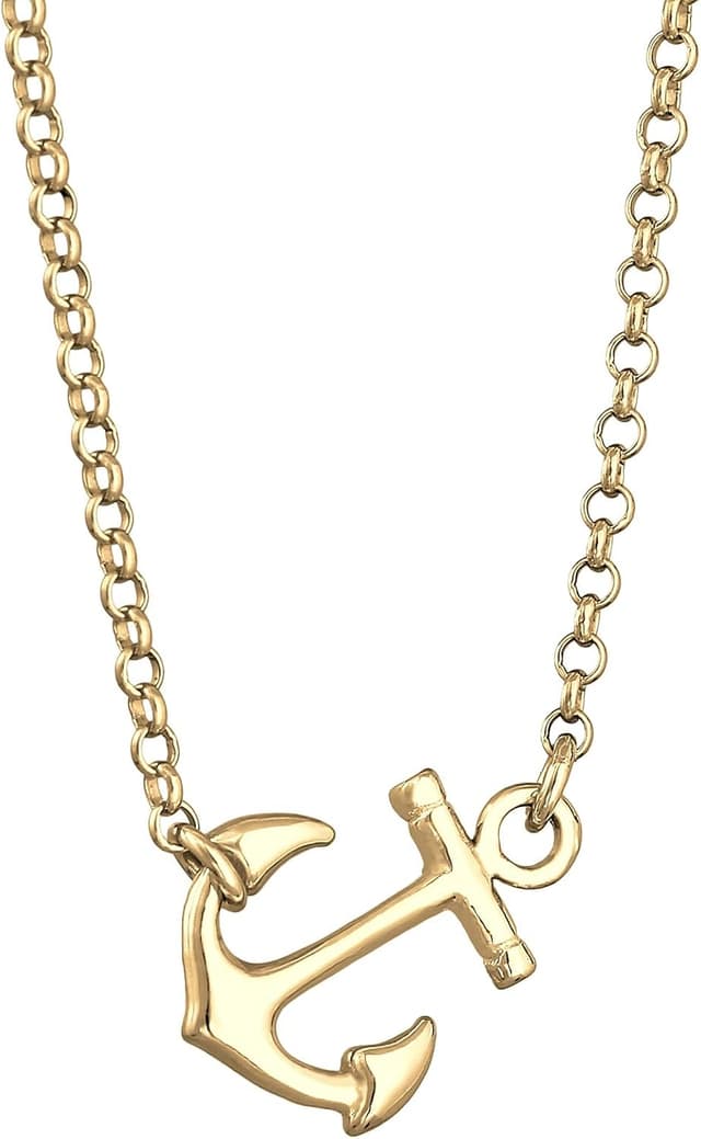 Detalle de Elli Damen Halskette aus 925 Sterling Silber mit Goldbad