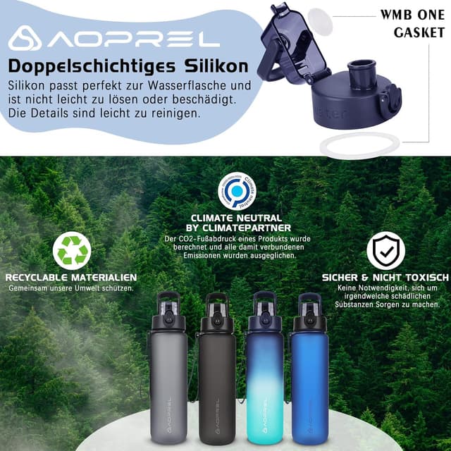 Detalle 1 de AOPREL Trinkflasche 1 l mit Filter
