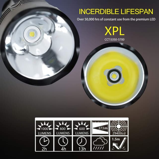 Detalle de Genwiss 2000 lumen torcia subacquea