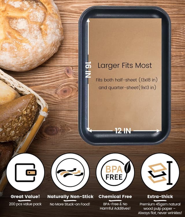 Thumbnail 4 de Unbleached Parchment Paper Sheets 12x16