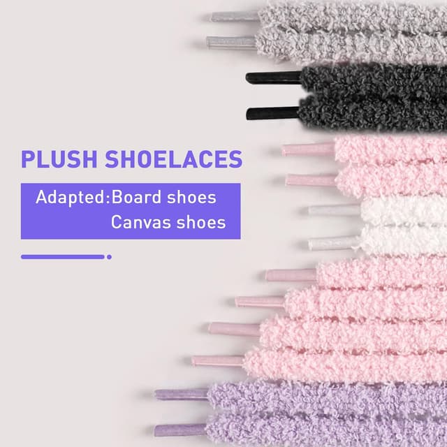 Thumbnail 4 de UamGlsob Flat Fuzzy Shoelaces 8mm for Trainers