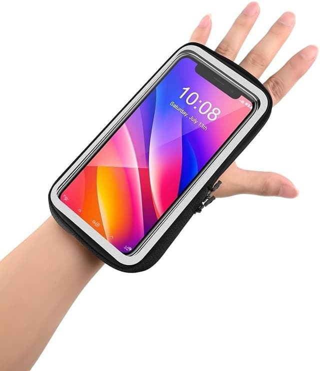 Detalle de Razobws Porta telefono da braccio regolabile per corsa fino a 6,9"