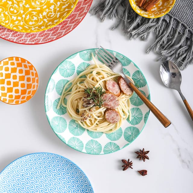 Detalle de 10 inch Porcelain Dinner Plates, set of 6