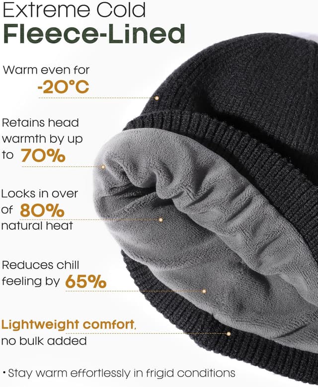 Detalle 2 de FURTALK Fleece Lined Beanie