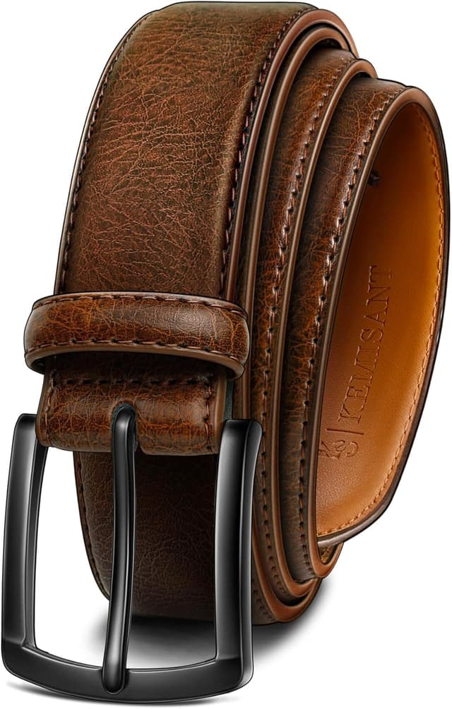 Detalle de KEMISANT Herren-Ledergürtel 35 mm aus echtem Leder für Business und formelle Anlässe