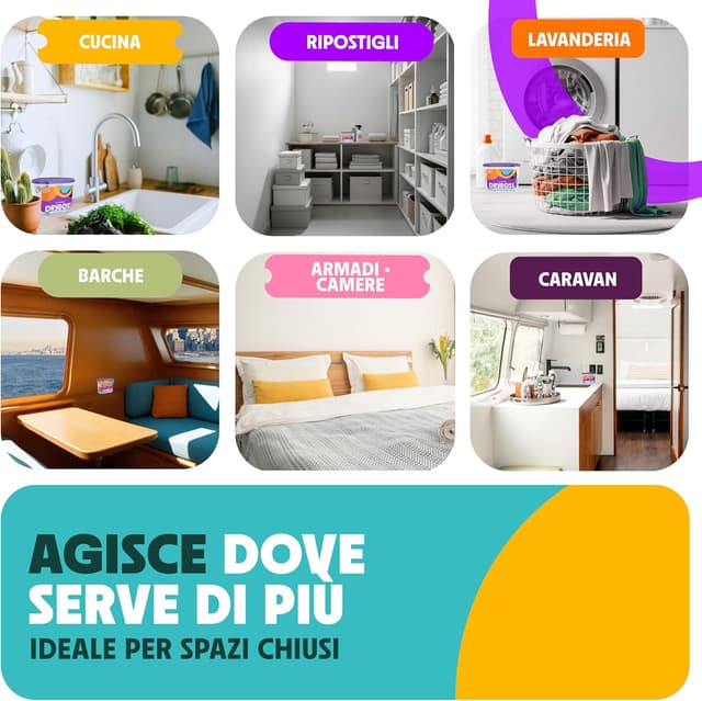 Detalle de DRYBOSS Pack da 10 deumidificatori per armadio con cristalli di sale antiumidità e antimuffa