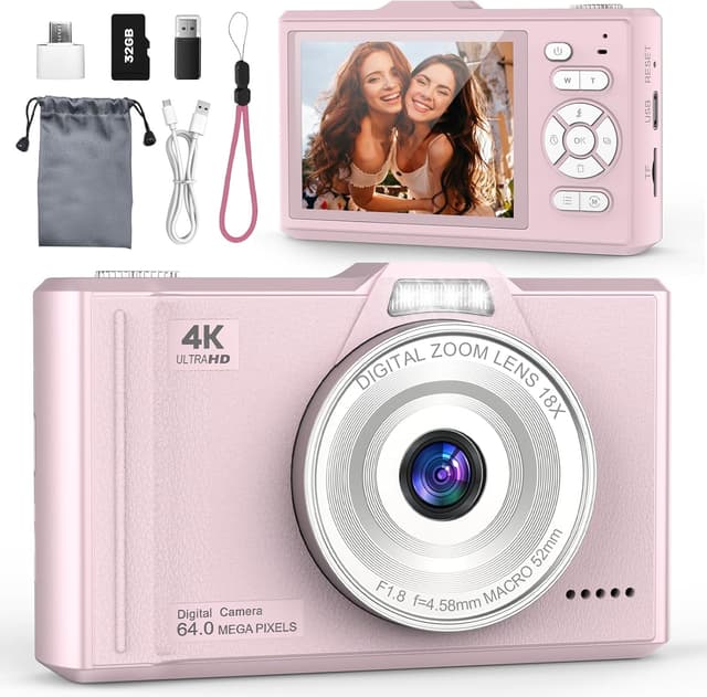 Detalle de QIVORO 4K 64MP Compact Camera