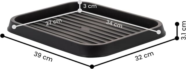 Thumbnail 6 de Iris Ohyama SHT-S, set da 3 scolapiatti/vassoio scarpiera in plastica impilabile con cestino per stivali, nero