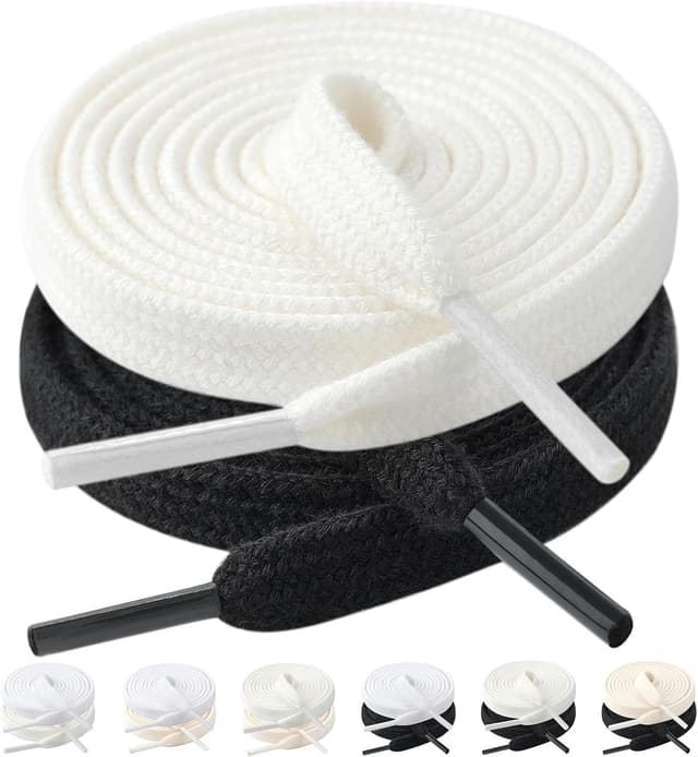 Thumbnail 1 de Stepace Lacets plats 100% coton 8 mm — 2 paires