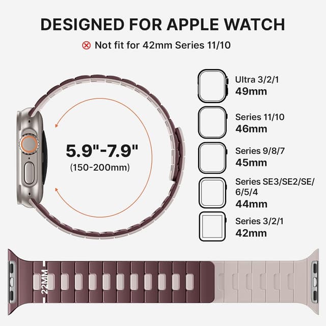 Detalle de Bandletic magnetic Apple Watch strap
