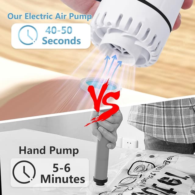 Detalle de JINER Pompa per Vuoto Elettrica Portatile da Viaggio 30W (4,2 kPa) per Sacchetti Sottovuoto