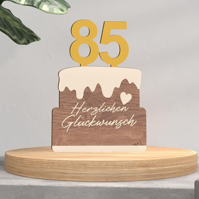 Detalle 2 de 85 Geburtstag Karte aus Holz mit Umschlag