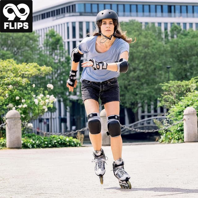 Thumbnail 6 de 99FLIPS Inliner Schoner L Grau 6er Set Dive