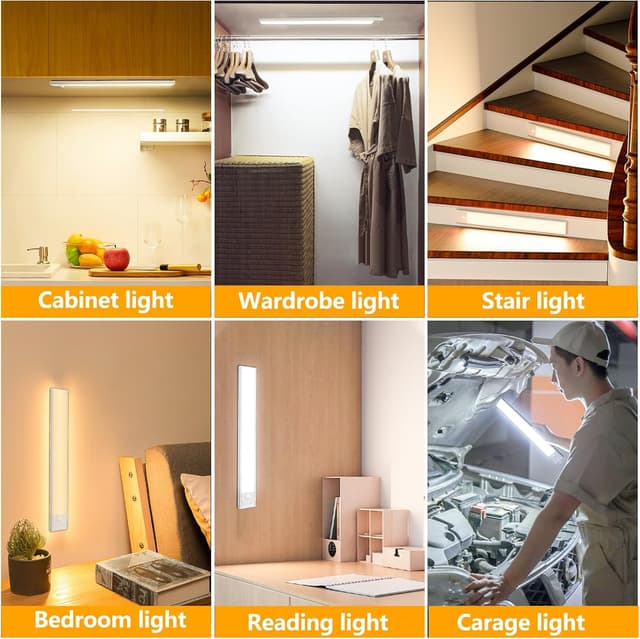 Thumbnail 6 de OUILA Under Cabinet Kitchen Lights 64 LED, 1000mAh 🔆