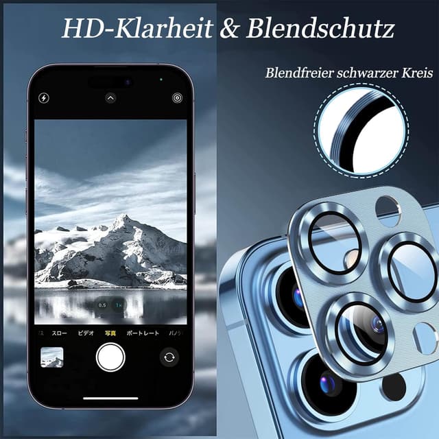 Detalle 2 de Kameraschutz 2 Stück iPhone 14 Pro