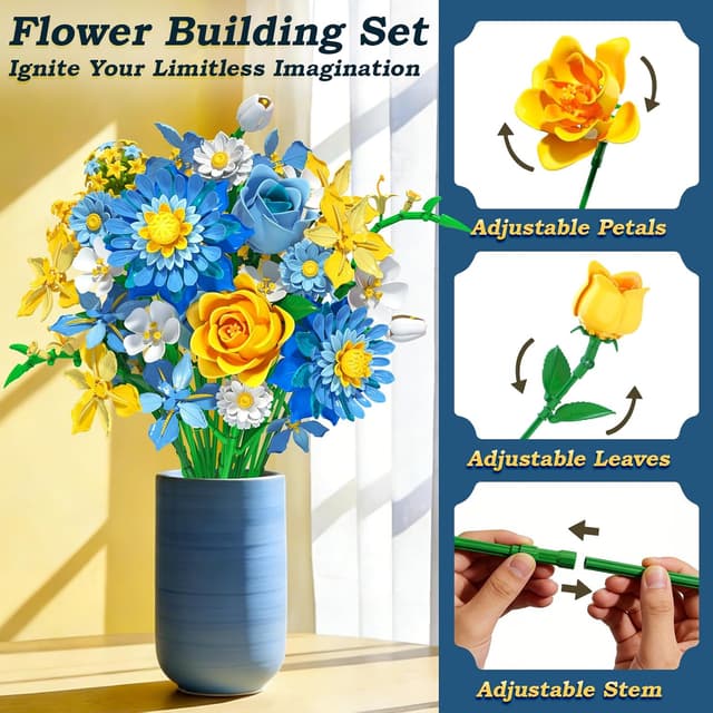 Thumbnail 4 de Flowers Building Sternenblüten Bauset 549 Teile