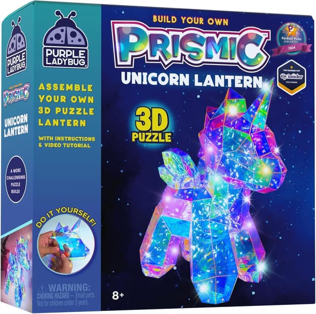 Detalle de Purple Ladybug Make Your Own 3D Light Up Unicorn Craft Kit (ages 12+)